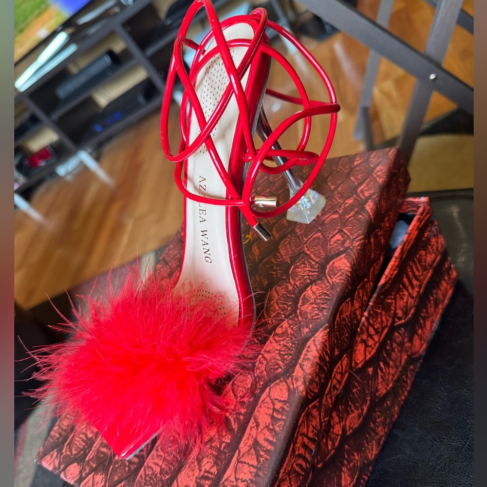 Azalea Wang heel sandal in red